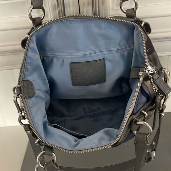 COACH Blue & Grey Shoulder Bag - Picture 7 of 9
